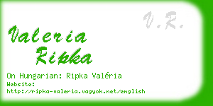 valeria ripka business card